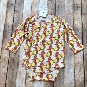 NWT Kate Quinn Bamboo Lemons Kimono Bodysuit